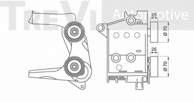 TREVI AUTOMOTIVE ta1836 -  Натяжная планка, поликлиновой ремень